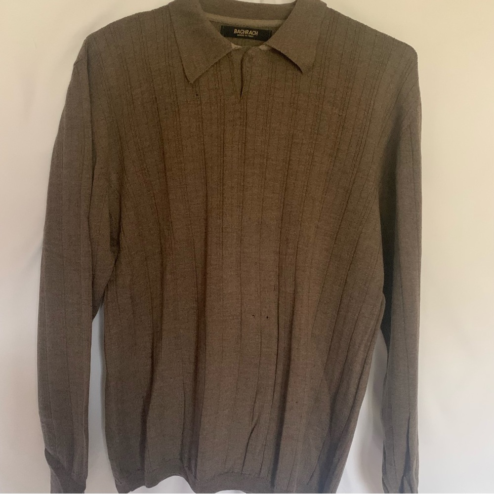 Bachrach Mens 2 Button Collar Sweater XXL